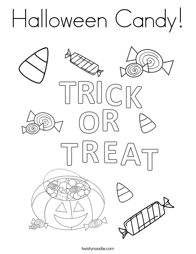Halloween candy coloring page Halloween candy coloring page
