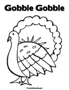 Gobble Gobble Coloring Page