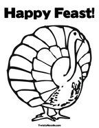 Happy Feast Coloring Page