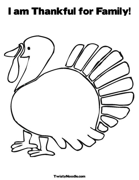Give Thanks Turkey Coloring Page