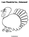 I am Thankful for...Veterans!!Coloring Page