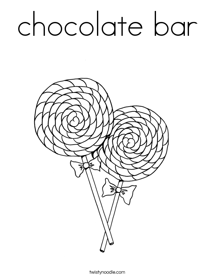 chocolate bar coloring page