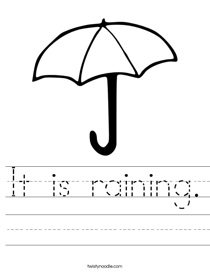It Is Raining Worksheet Twisty Noodle It Is Raining Worksheet Twisty Noodle
