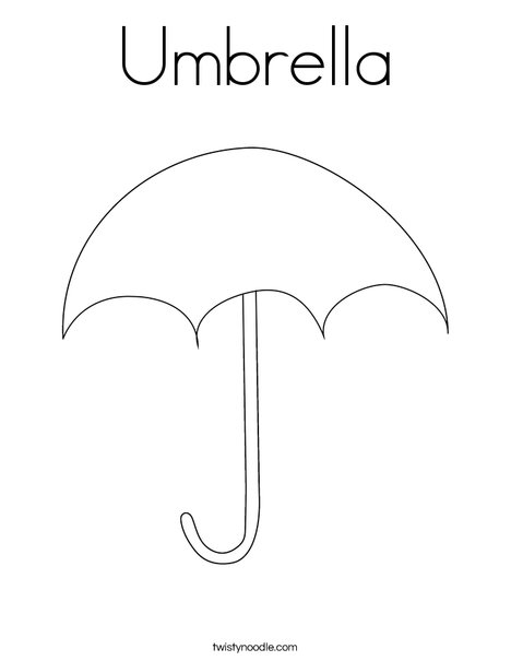 Umbrella Coloring Page - Twisty Noodle