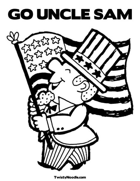 uncle sam coloring pages free - photo #48