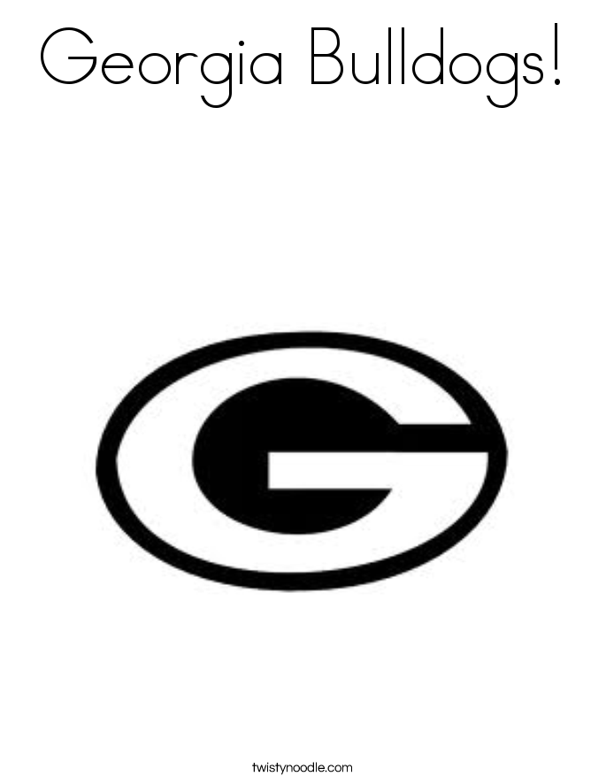 Georgia Bulldogs G Coloring Page Coloring Pages