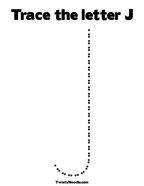 Trace the letter J Coloring Page