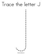 Trace the letter J Coloring Page