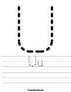 Uu Handwriting Sheet