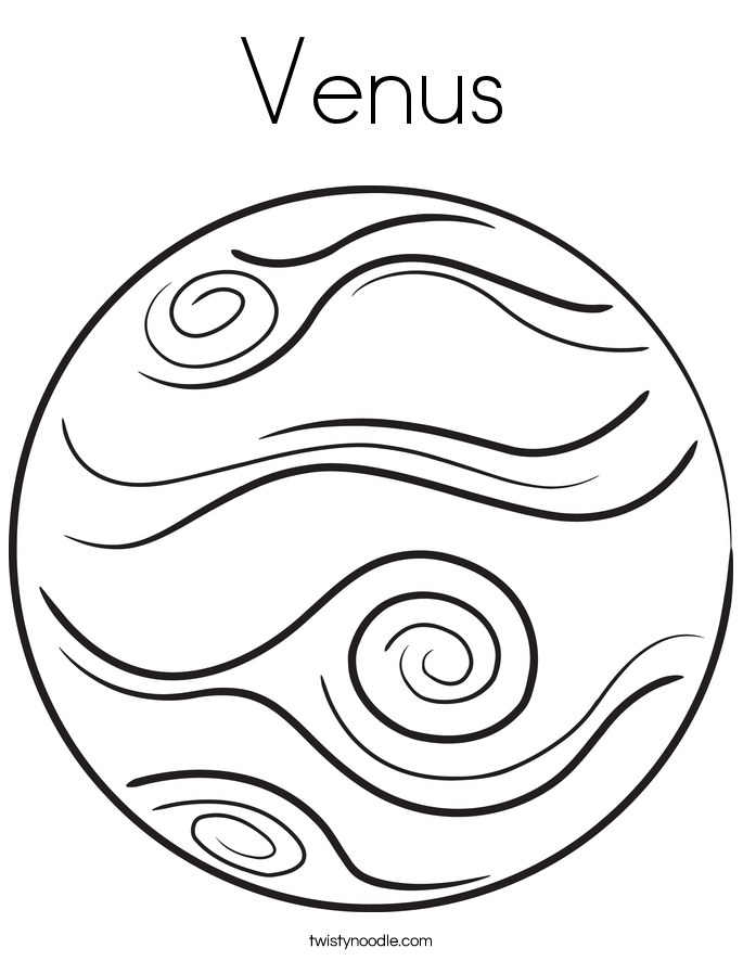 Venus Coloring Page Twisty Noodle