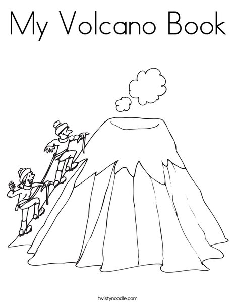 volcano book coloring page print this