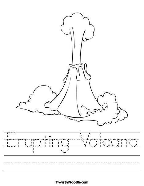 Easy Volcano Worksheets For Kids