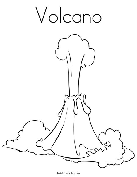 v is for volcano coloring pages - photo #16