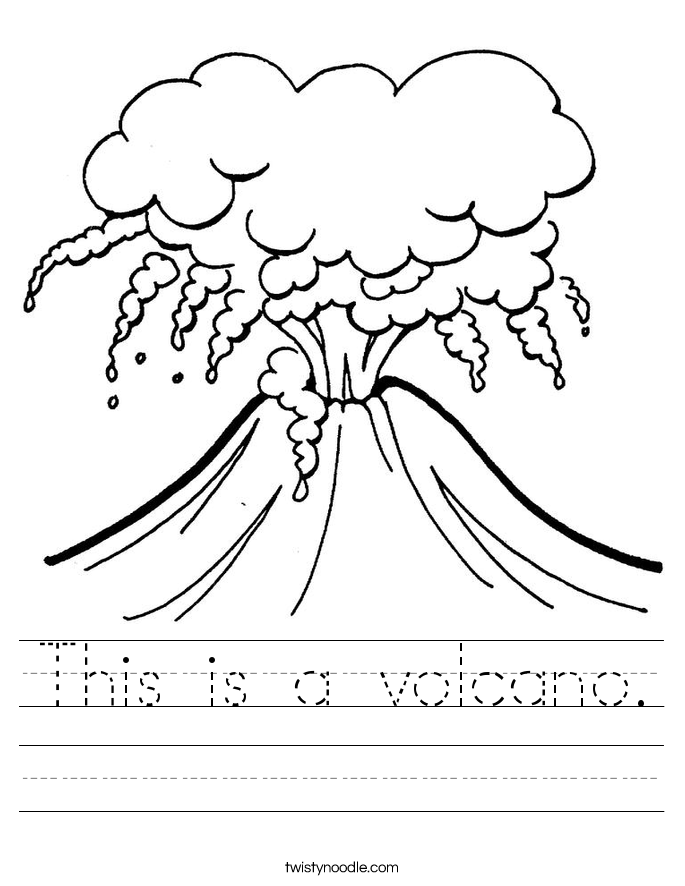 This is a volcano Worksheet Twisty Noodle