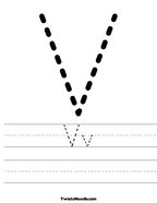 Vv Handwriting Sheet