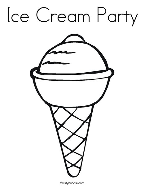 waffle cone coloring page
