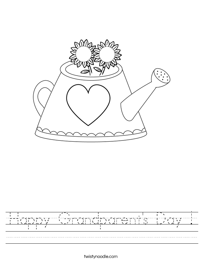Happy Grandparent's Day Worksheet - Twisty Noodle