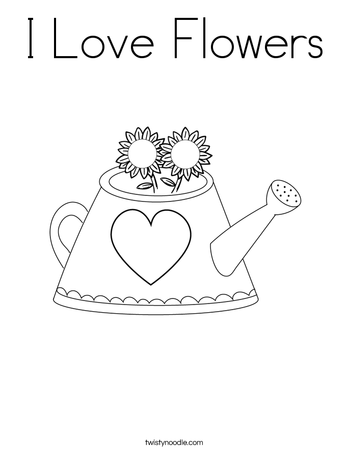 i love you coloring pages flowers - photo #43