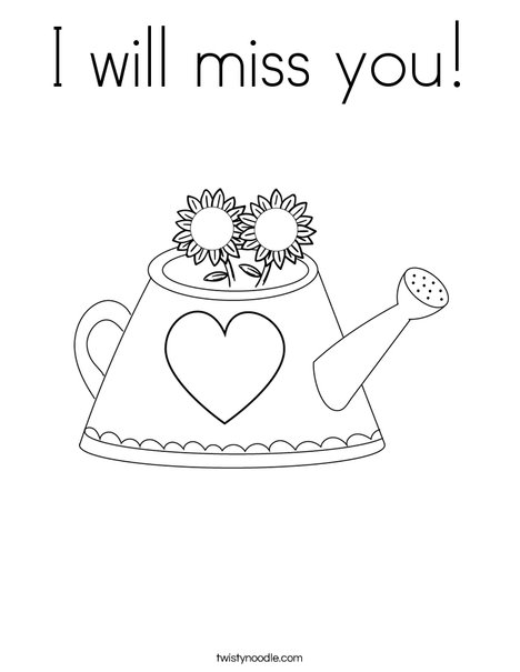 ill miss you coloring pages - photo #4