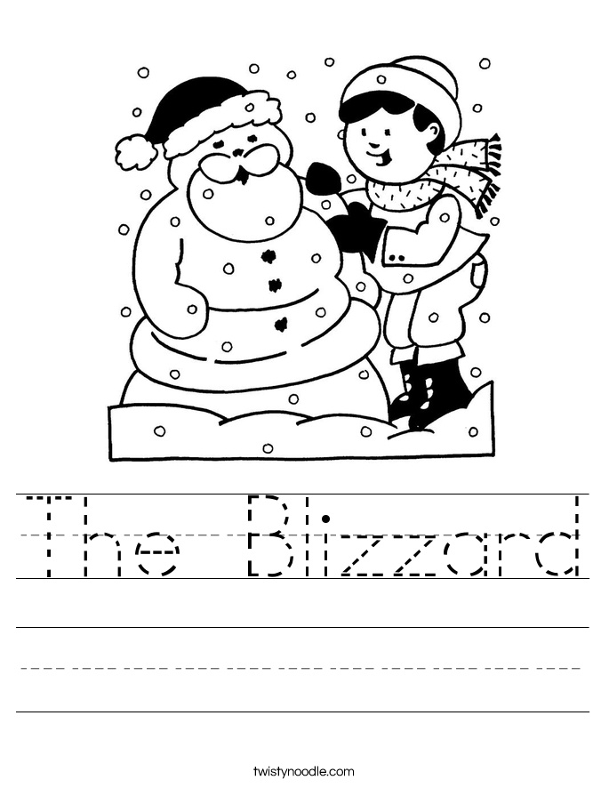 The Blizzard Worksheet - Twisty Noodle