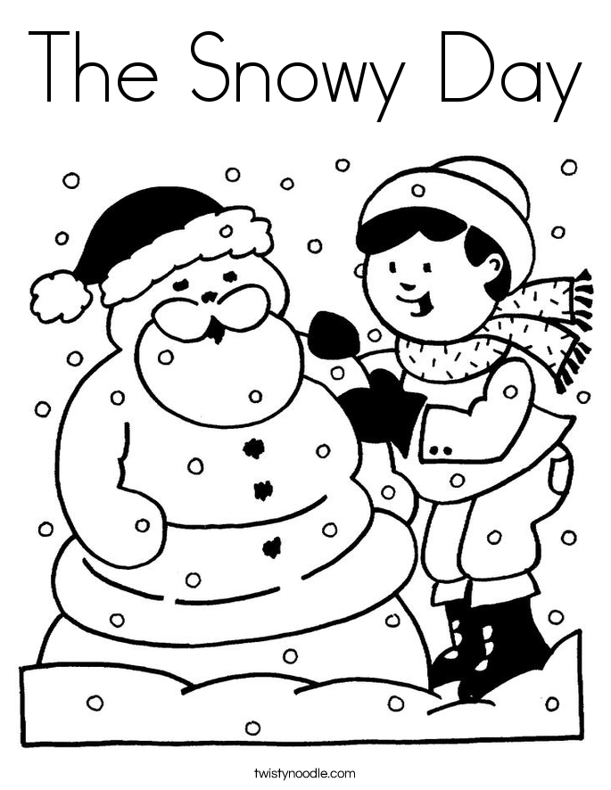 The Snowy Day Coloring Page Twisty Noodle The Snowy Day Coloring Page Twisty Noodle