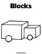 Blocks Coloring Page