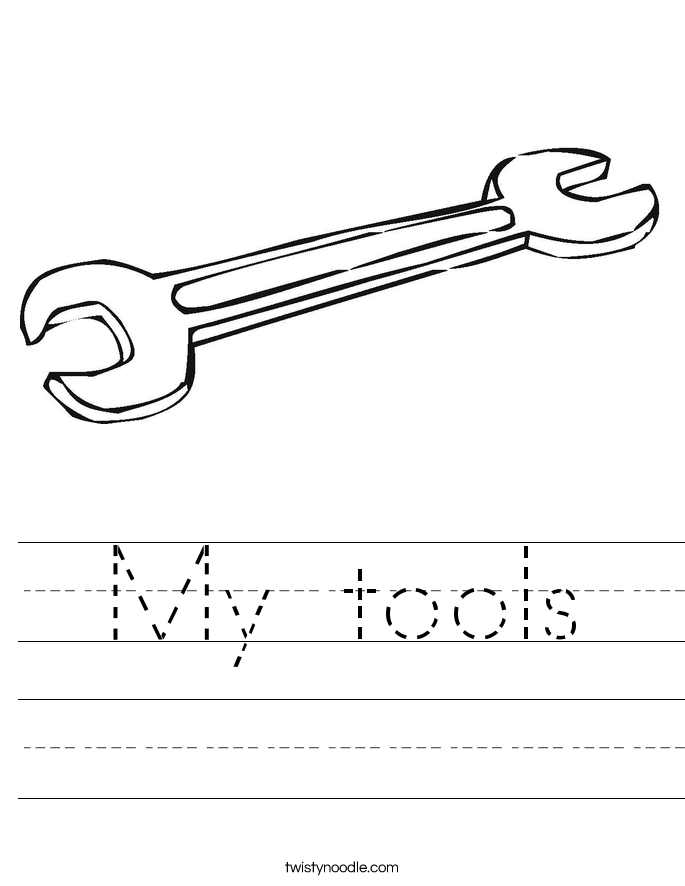 My tools Worksheet - Twisty Noodle