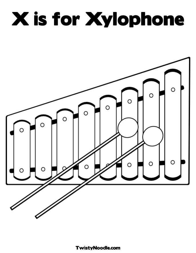 Xylophone Colouring Page