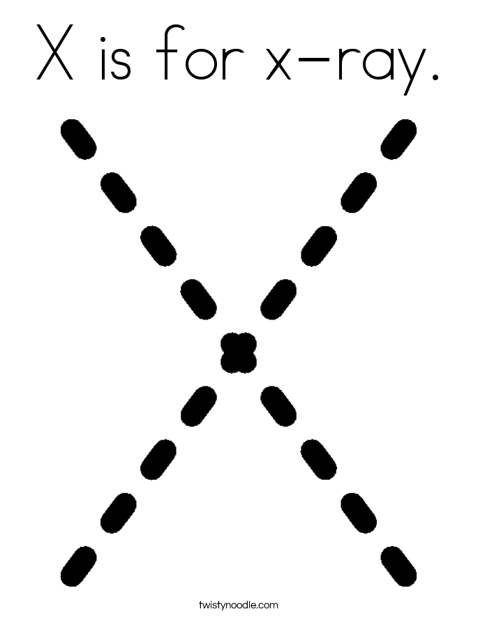 x is for x ray coloring pages - photo #29