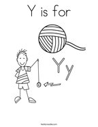 y is for coloring page