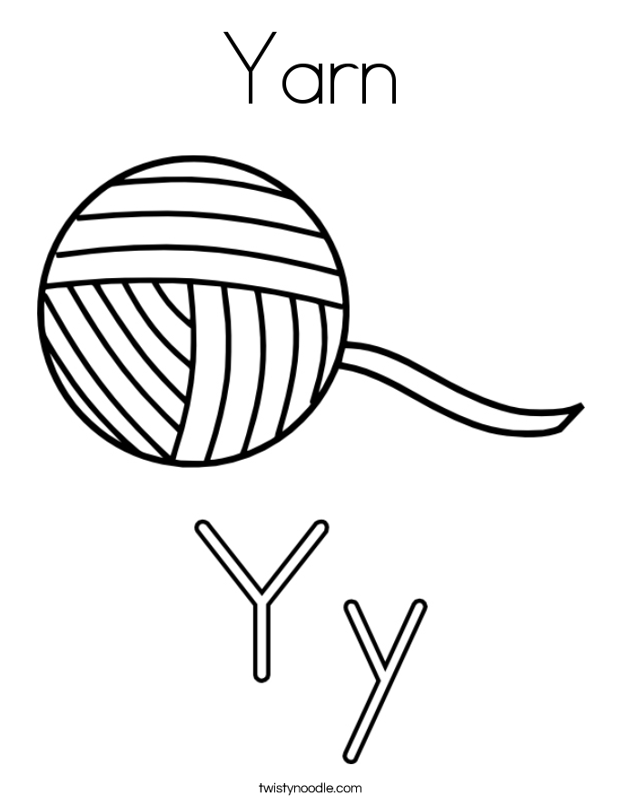 Yarn Coloring Page - Twisty Noodle