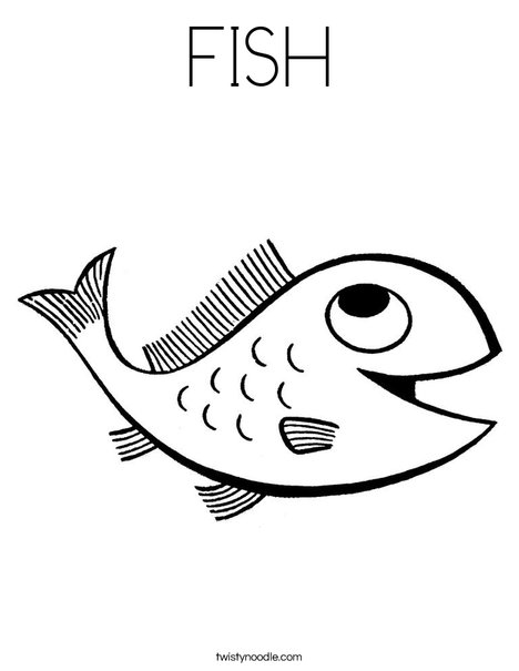 FISH Coloring Page - Twisty Noodle
