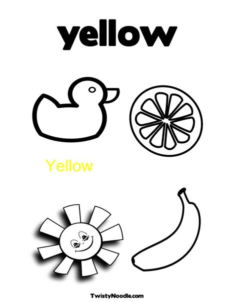 Yellow Coloring Pages