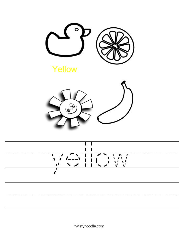 yellow Worksheet - Twisty Noodle