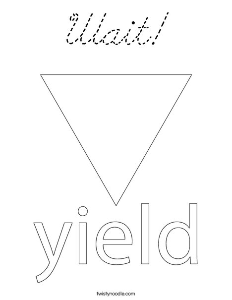 yield sign coloring pages - photo #15