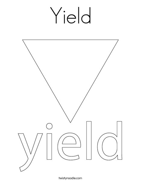 yield sign coloring pages - photo #8