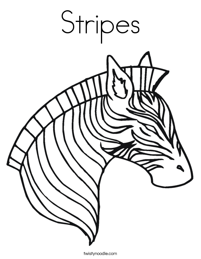 zebra coloring pages without stripes - photo #5