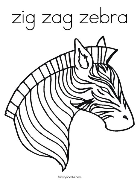 zebra full page coloring pages - photo #8
