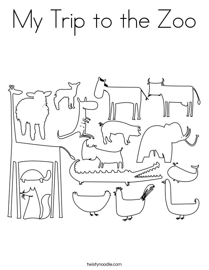 zoo map coloring pages - photo #13