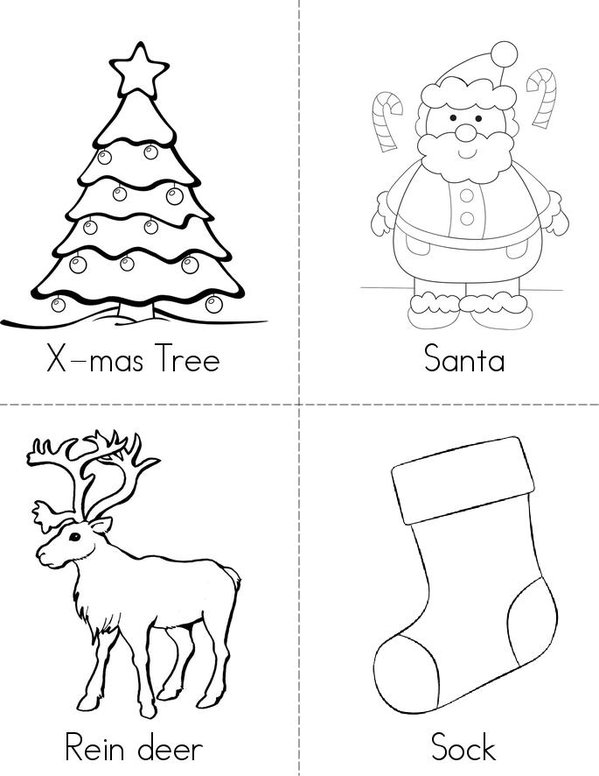 Christmas Mini Book - Sheet 1