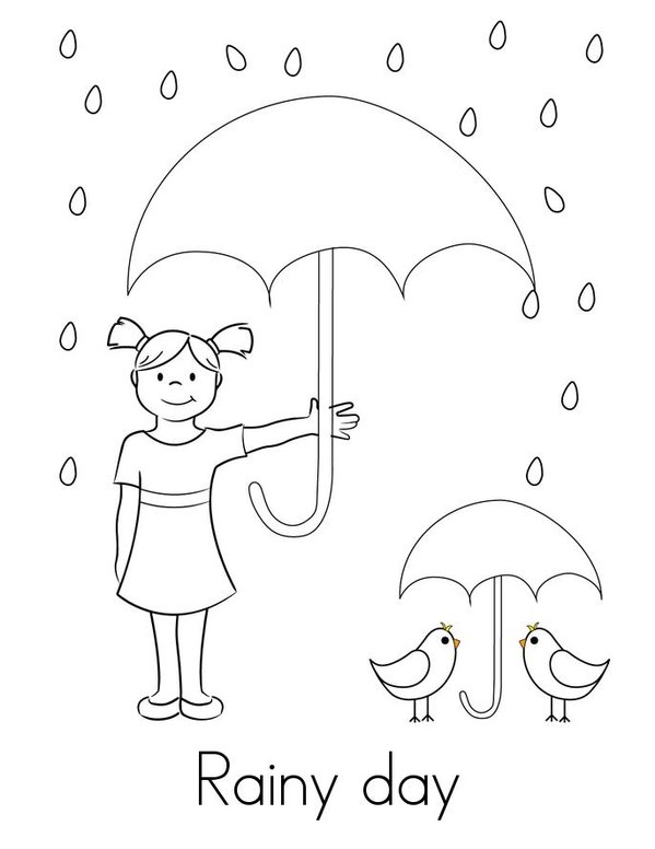 rainy day Mini Book - Sheet 1