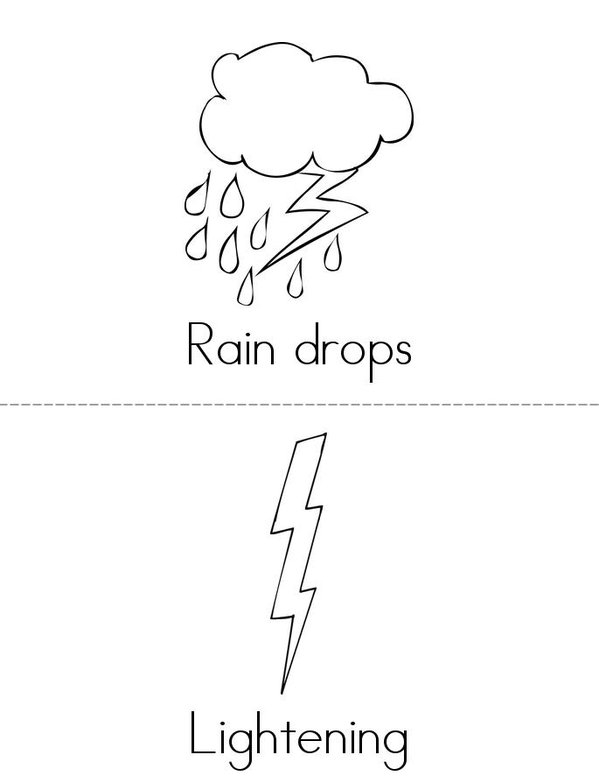 rainy day Mini Book - Sheet 2