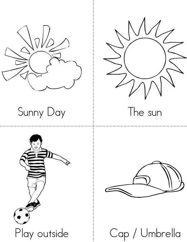 Sunny Day Mini Book - Sheet 1