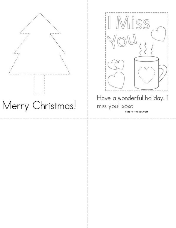 Christmas Card Mini Book