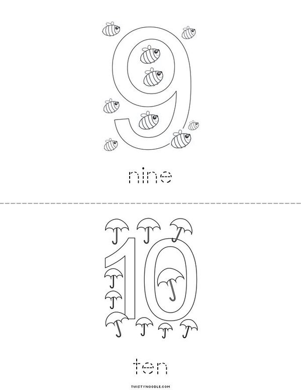 Numbers Mini Book Mini Book - Sheet 5