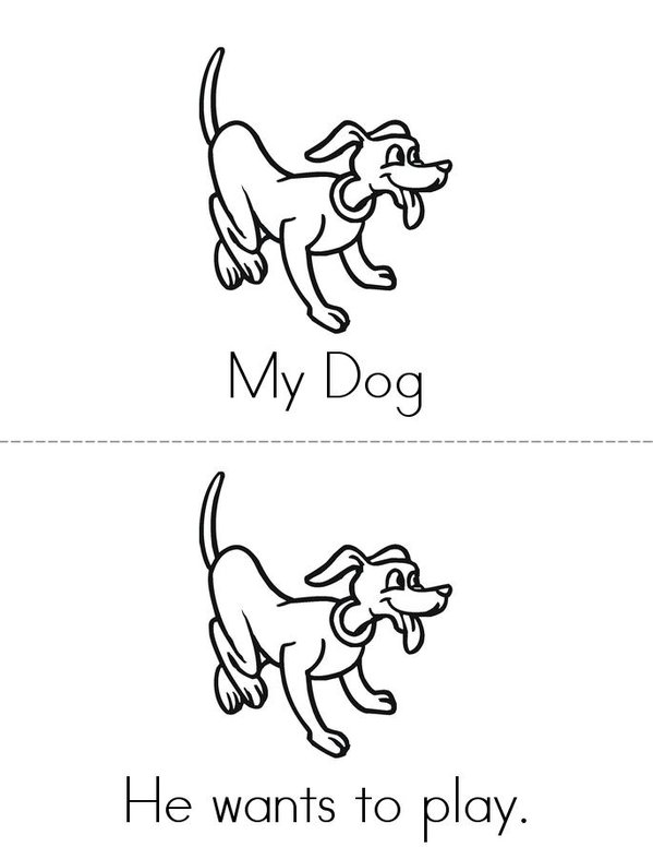 My Dog  Mini Book - Sheet 1