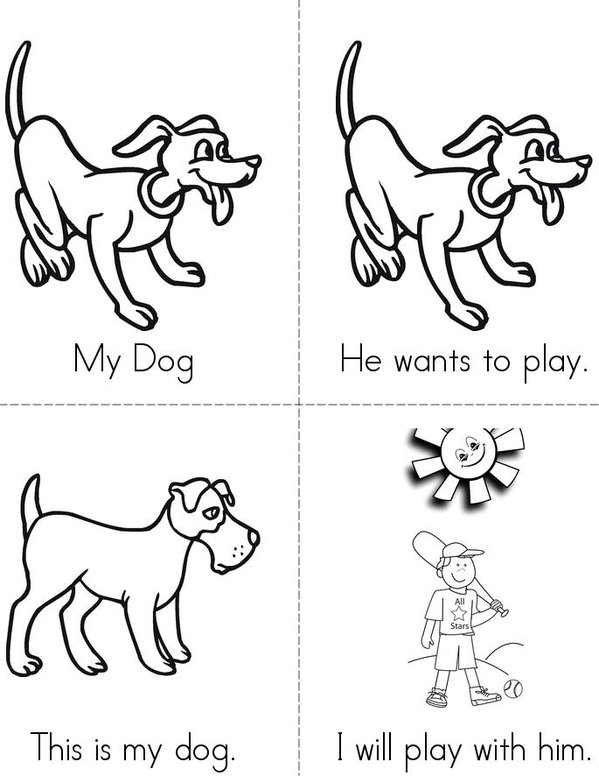 My Dog  Mini Book - Sheet 1