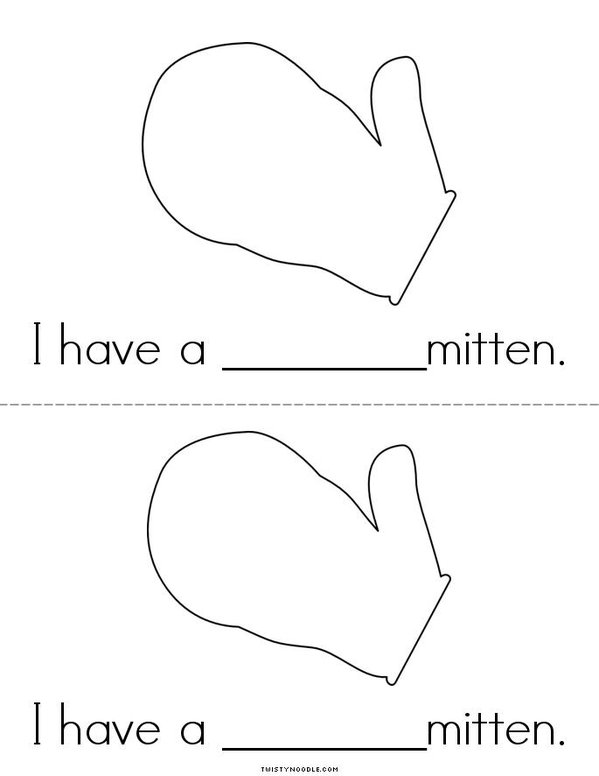 MY MITTEN Mini Book - Sheet 4