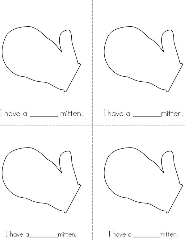 MY MITTEN Mini Book - Sheet 1