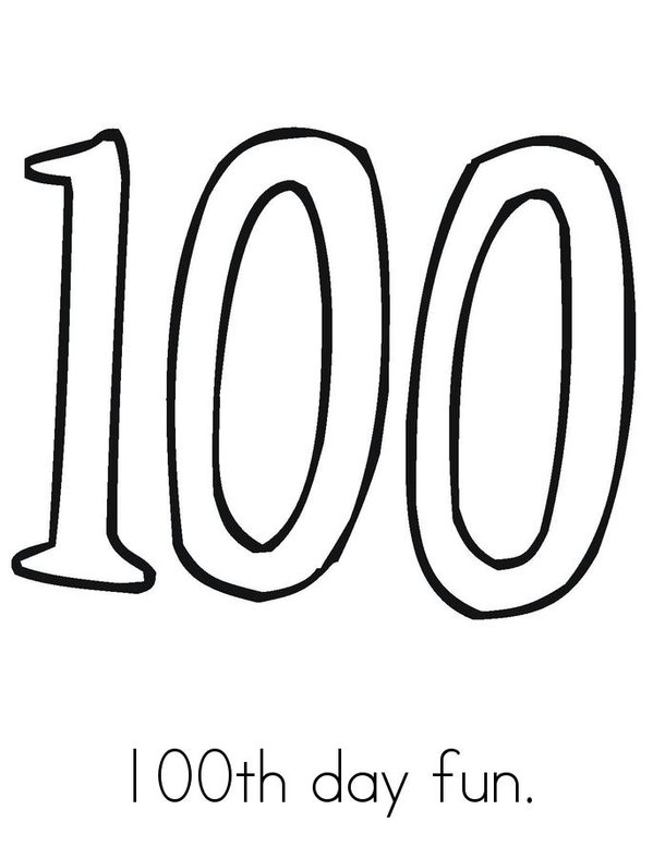 100th day fun Mini Book - Sheet 1